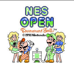 NES Open Tournament Golf Title Screen